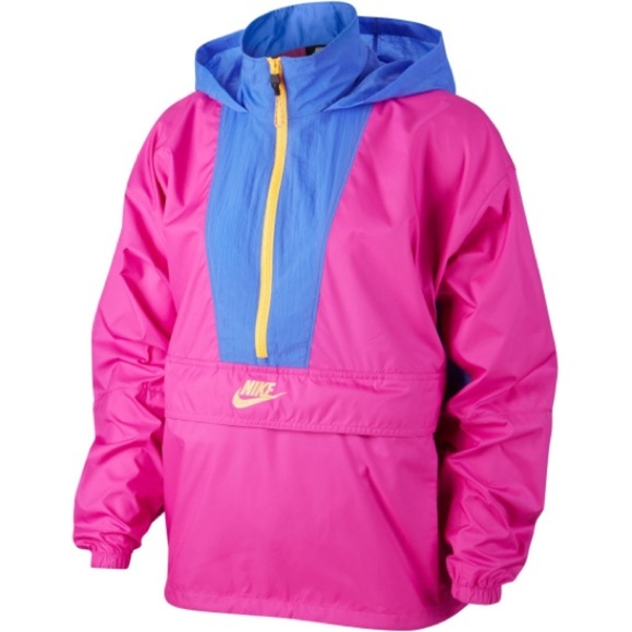Nike Sportswear Icon Clash Jacket Fire Pink Packable Womens Medium Windbreaker - Picture 2 of 7